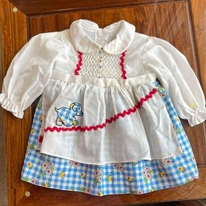 Vintage | Dresses | Vintage Baby Girl Dress With Smocking And Rick Rack ...